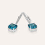 Orecchini Pendenti Silver Rainbow Argento Rodiato Cubic Zirconia