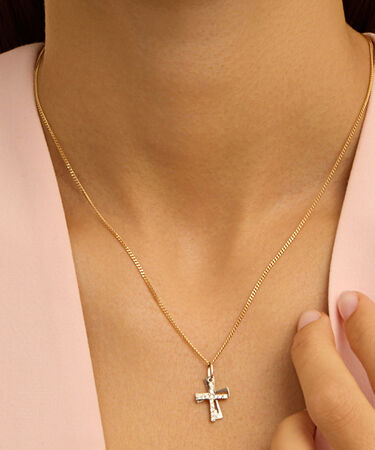 Pendente Holy Oro Bianco Cubic Zirconia