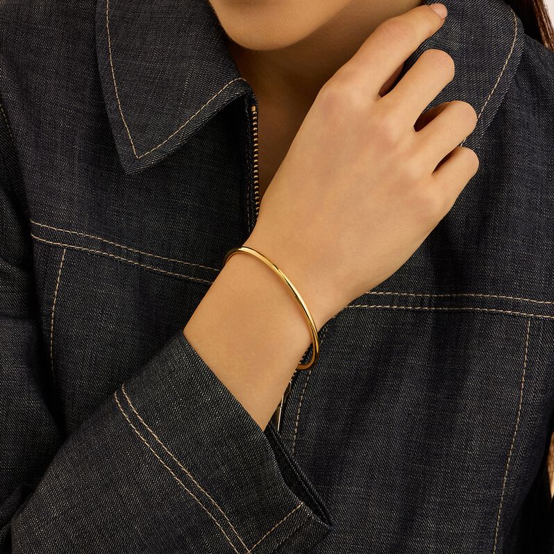 Bangle Silver Collection Argento Dorato - Bracciali Rigidi Donna | Stroili