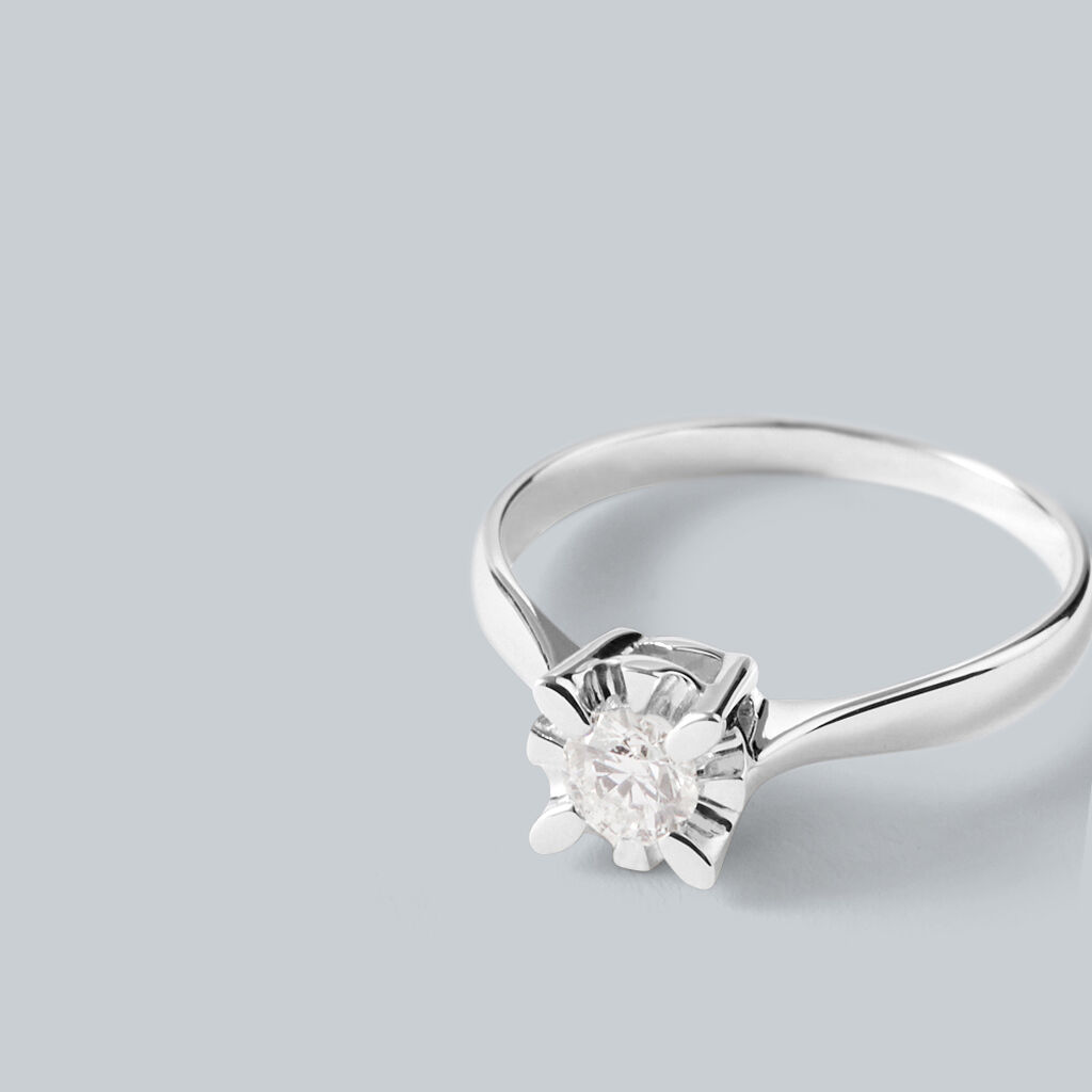 Anello Solitario Diamazing Oro Bianco Diamante - Anelli con Pietre Donna | Stroili