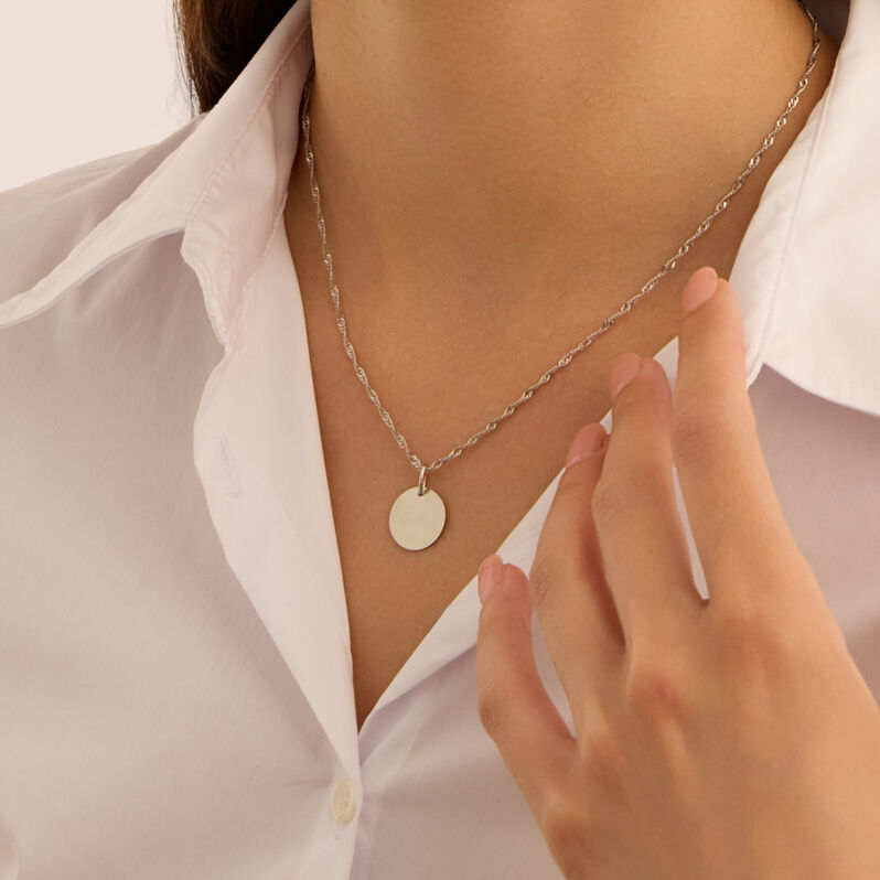 Pendente Po&egrave;me Oro Bianco - Ciondoli con Incisione Donna | Stroili