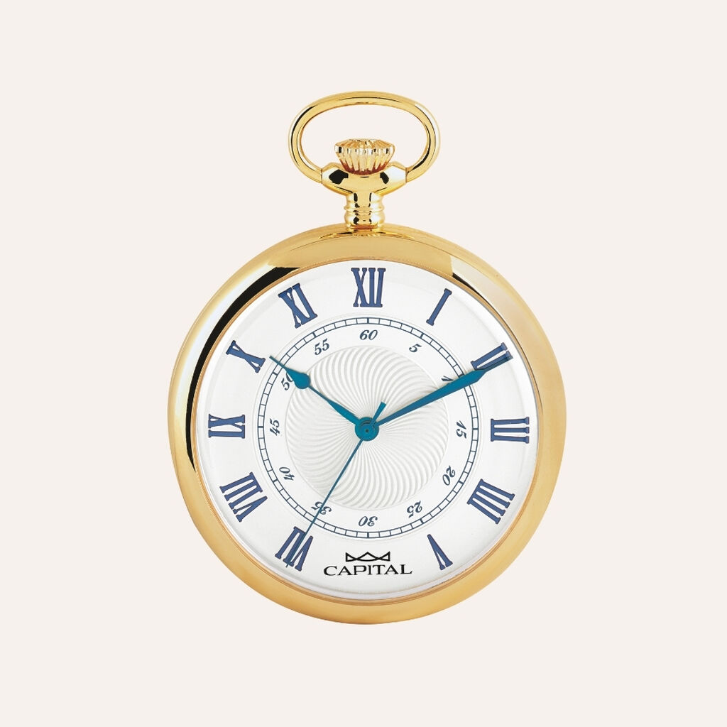 Set Orologio da Tasca Capital in Metallo e Stand in Metallo