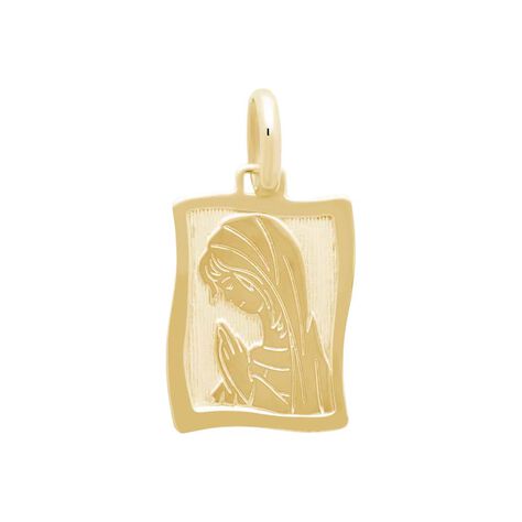 Ciondolo medaglia Madonna in oro giallo - Ciondoli Unisex | Stroili