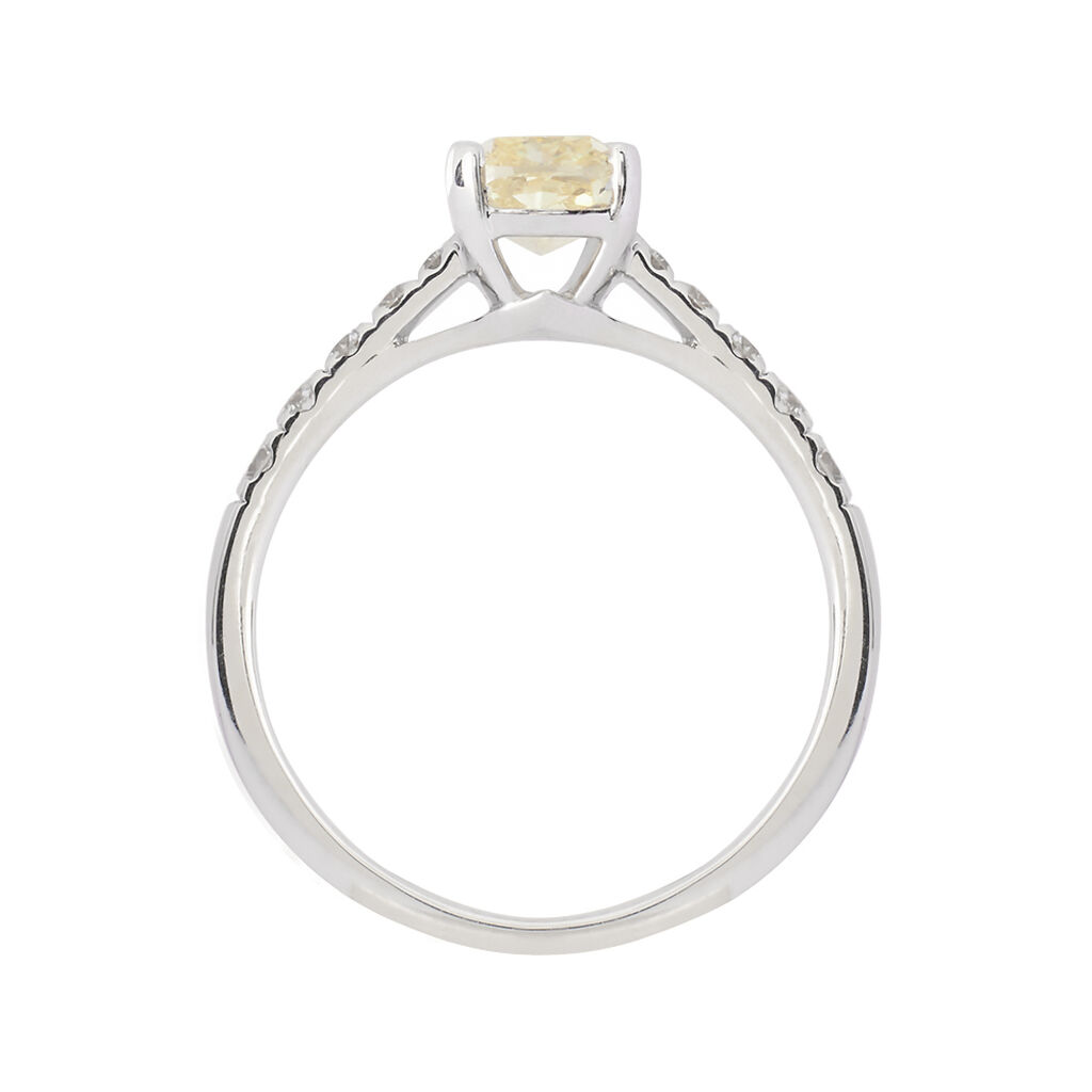 Anello Solitario Diamade Oro Bianco Diamante Lab-Grown