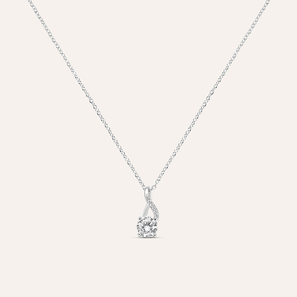 Collana Punto Luce Silver Elegance Argento Rodiato Cubic Zirconia