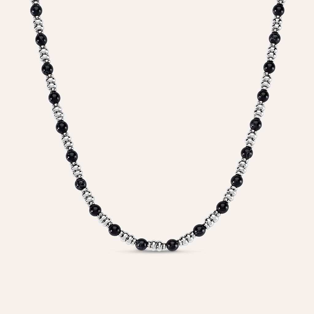 Collana Man Code Acciaio Onice