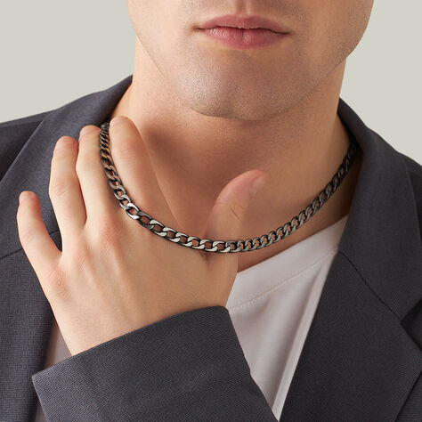 Catena Man Code Acciaio Nero - Collane Catena Uomo | Stroili