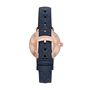 Orologio solo tempo Emporio Armani cinturino in pelle blu cassa acciaio oro rosa