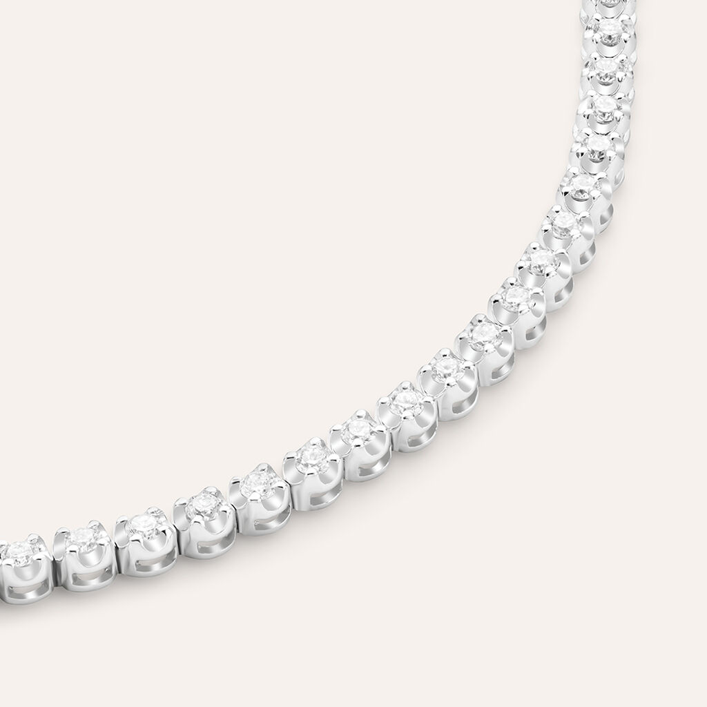 Bracciale Tennis Diamade Oro Bianco Diamante Lab-Grown