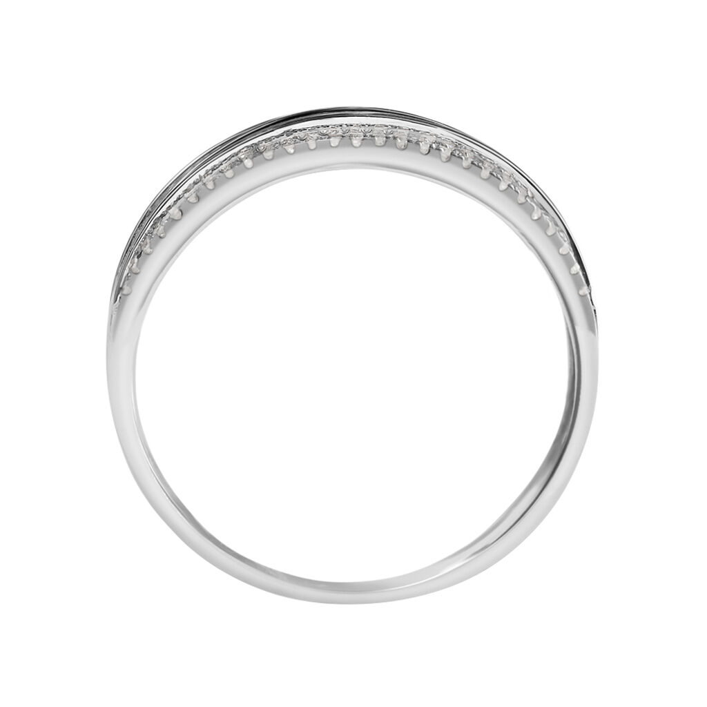 Anello Fascia Sophia Oro Bianco Diamante - Anelli a Fascia Larga Donna | Stroili