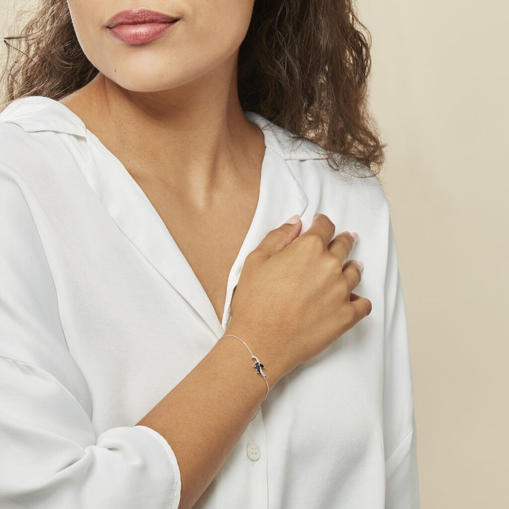 Bracciale Charlotte Oro Bianco Zaffiro Diamante - Bracciali Donna | Stroili