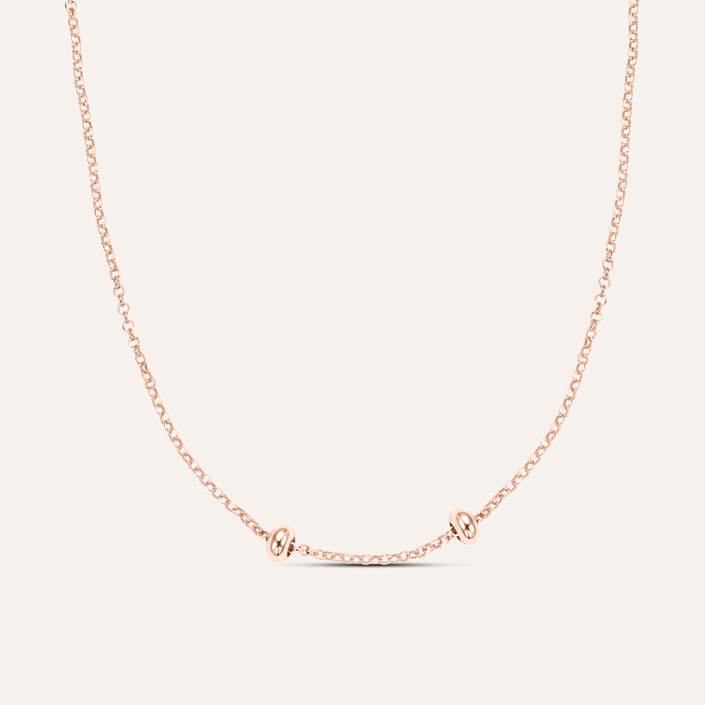 Catenina Love Beats Argento Rosa