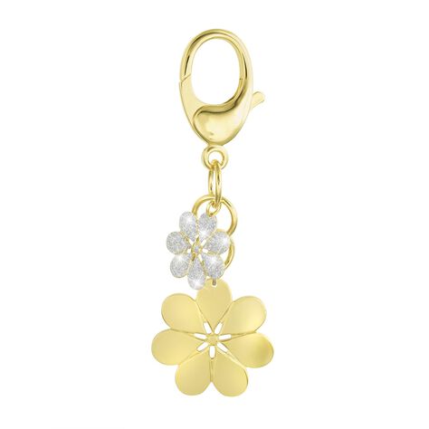 Portachiavi fiori in ottone dorato e glitter - Portachiavi Donna | Stroili