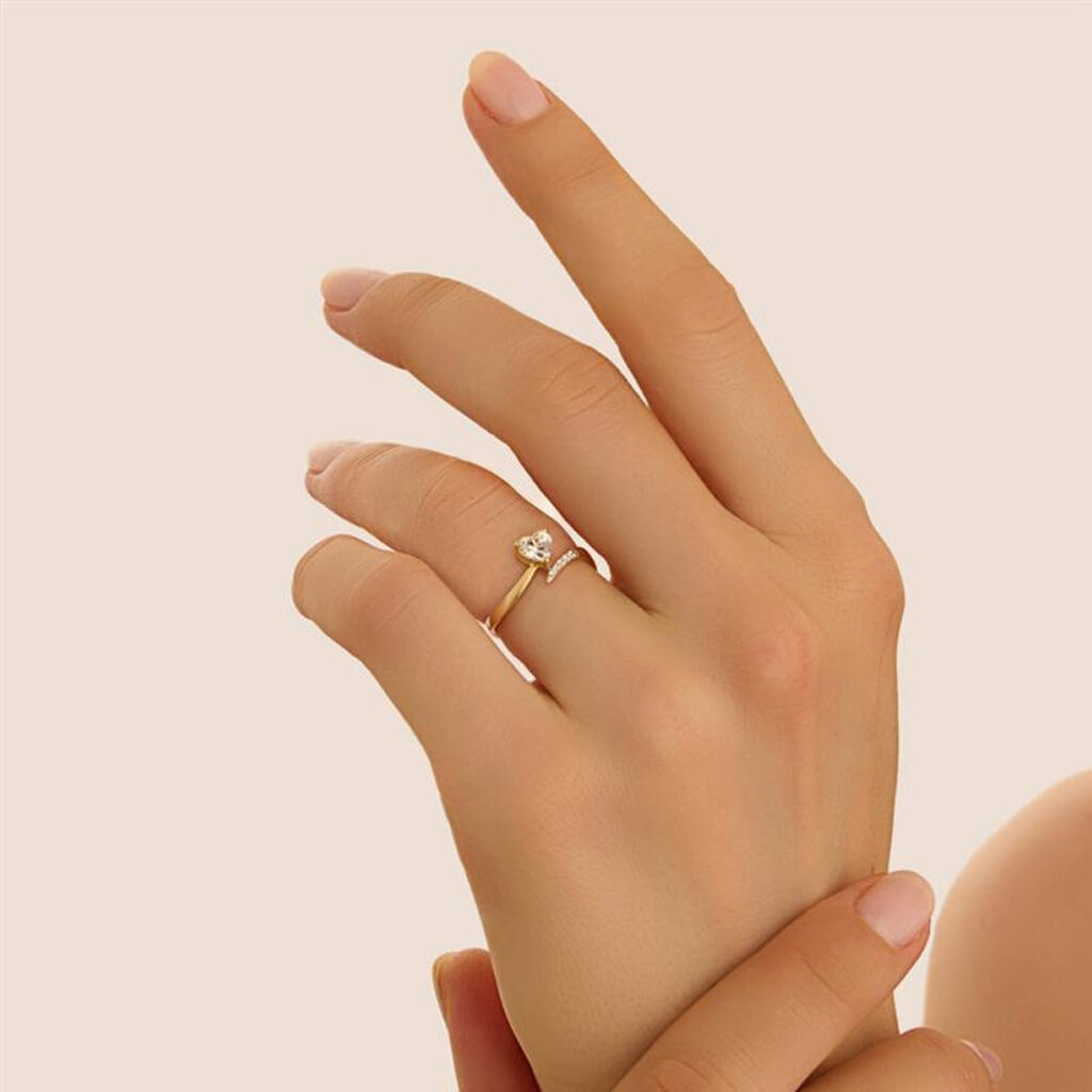 Anello Solitario Claire Oro Giallo Cubic Zirconia