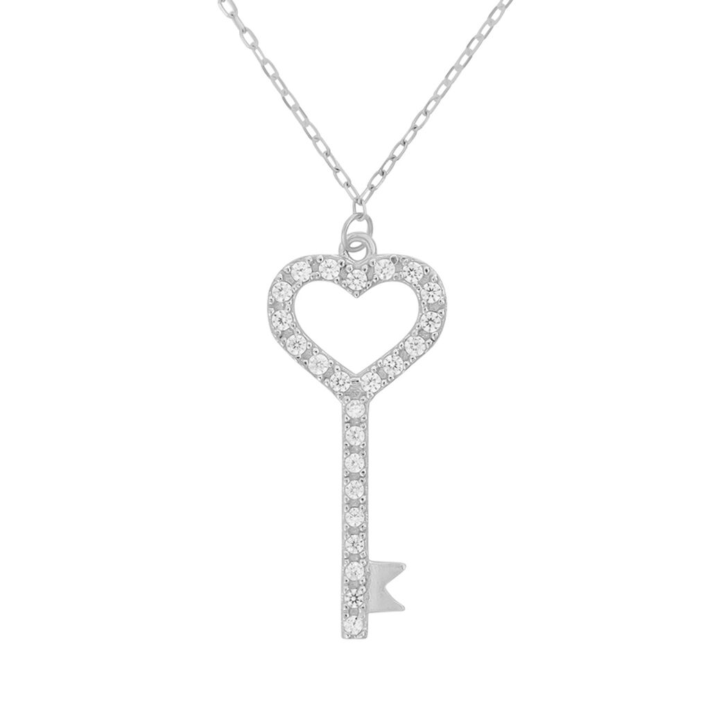 Collana Claire Oro Bianco Cubic Zirconia - Collane Donna | Stroili