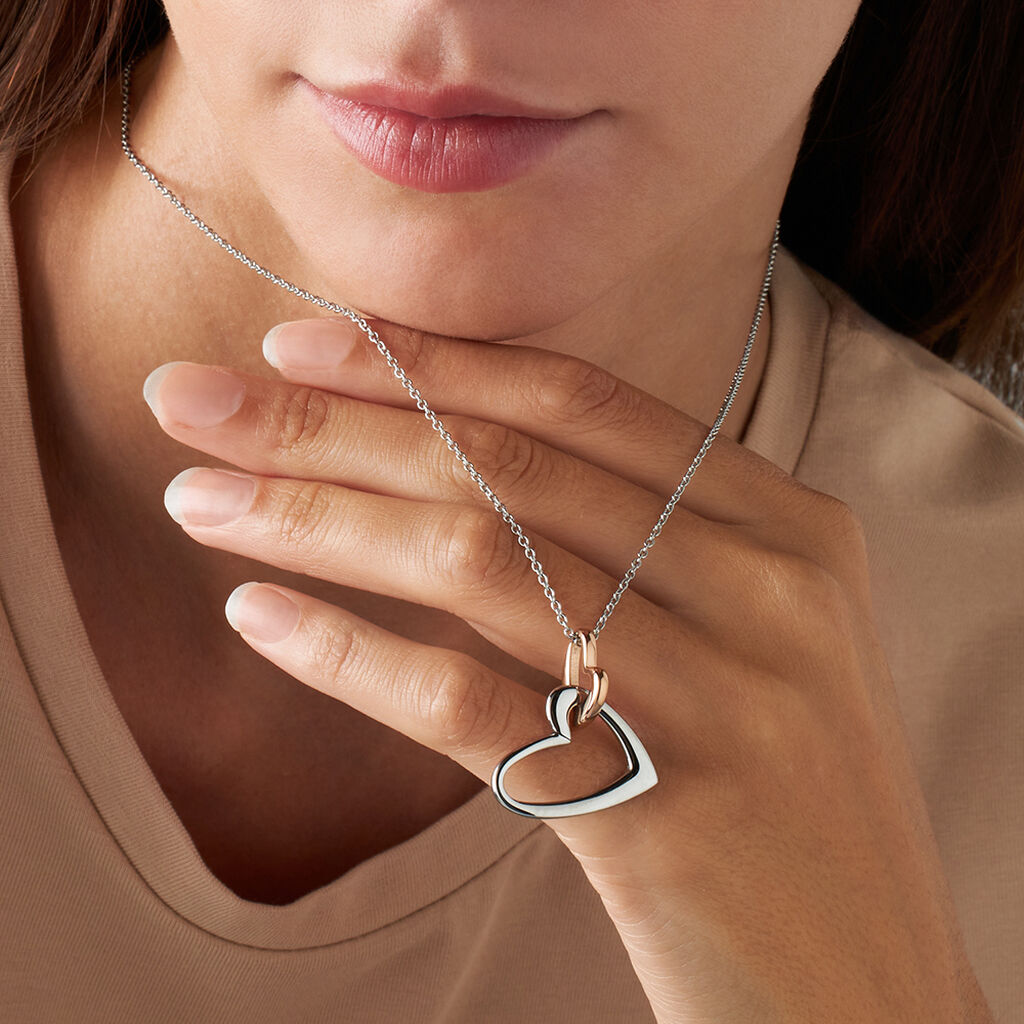 Collana Lady Code Acciaio Bicolore Bianco / Rosa - Collane Donna | Stroili