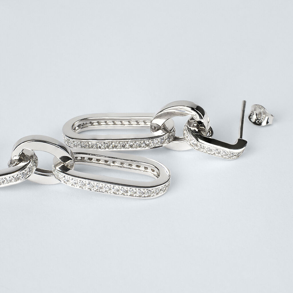 Orecchini Pendenti Silver Shine Argento Rodiato Cubic Zirconia - Orecchini Pendenti Donna | Stroili
