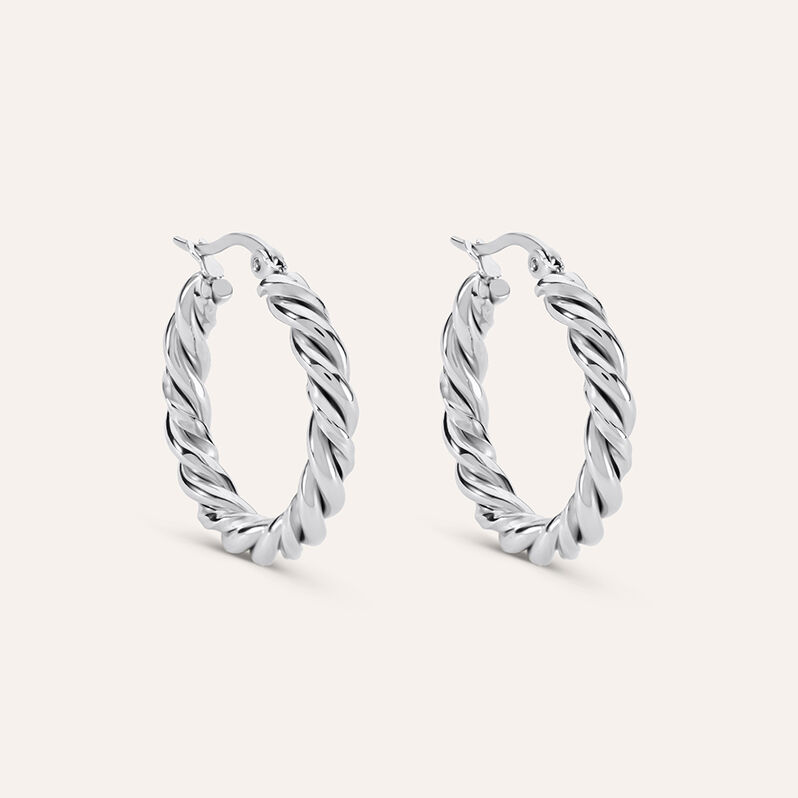 Orecchini A Cerchio Moonlight Acciaio - Orecchini a Cerchio Donna | Stroili