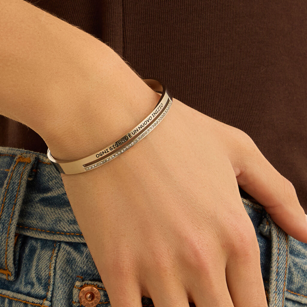 Bangle Sunrise Acciaio Cristallo