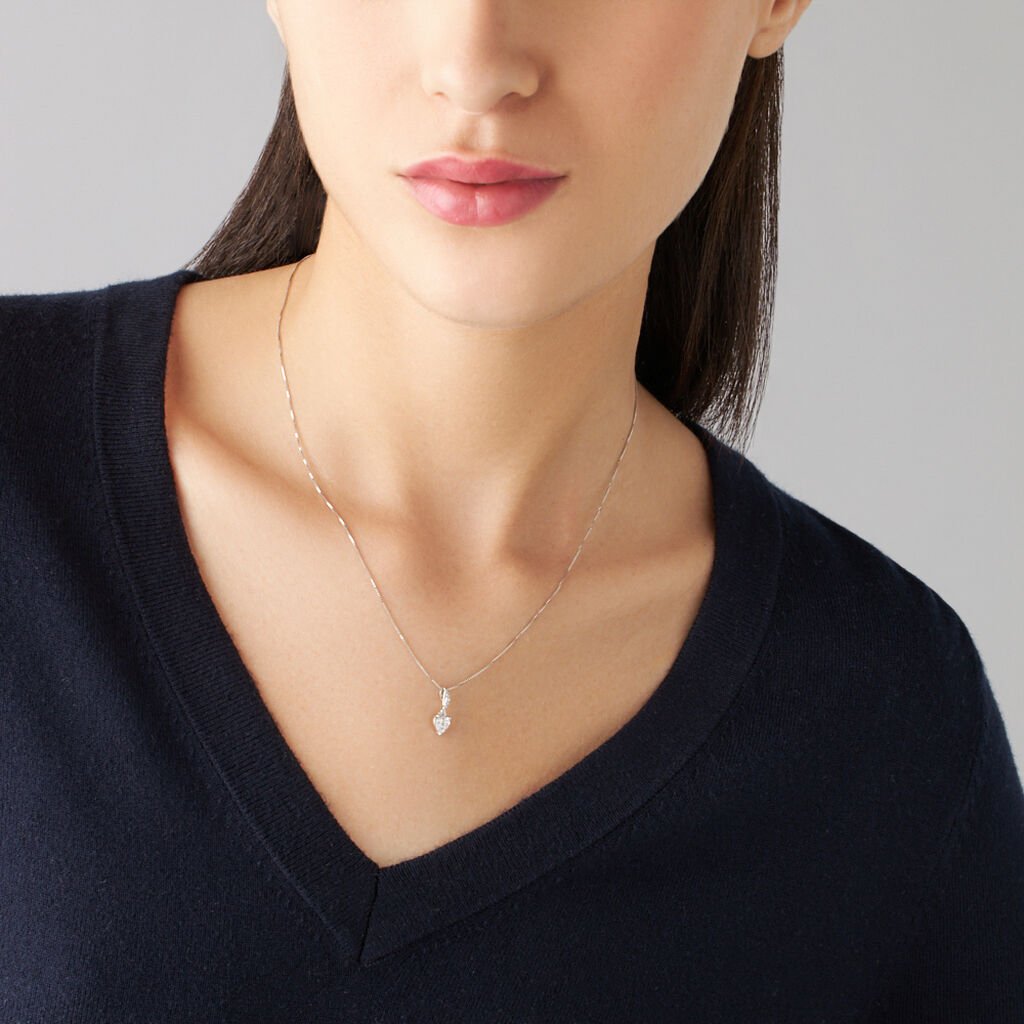 Collana Claire Oro Bianco Cubic Zirconia - Collane Donna | Stroili