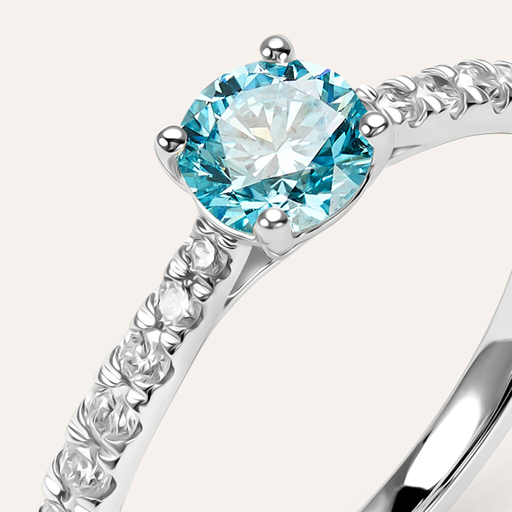 Anello Solitario Diamade Oro Bianco Diamante Lab-Grown - Anelli con Pietre Donna | Stroili