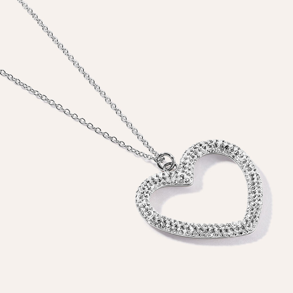 Collana Aura Acciaio Cristallo