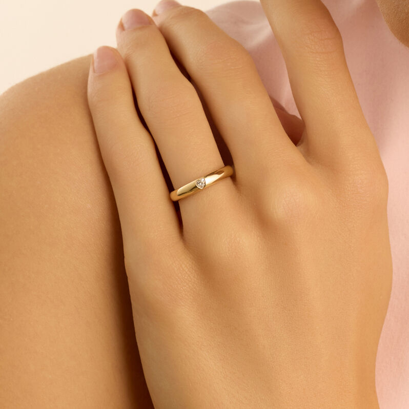 Anello Fascia Claire Oro Giallo Cubic Zirconia - Anelli con Pietre Donna | Stroili