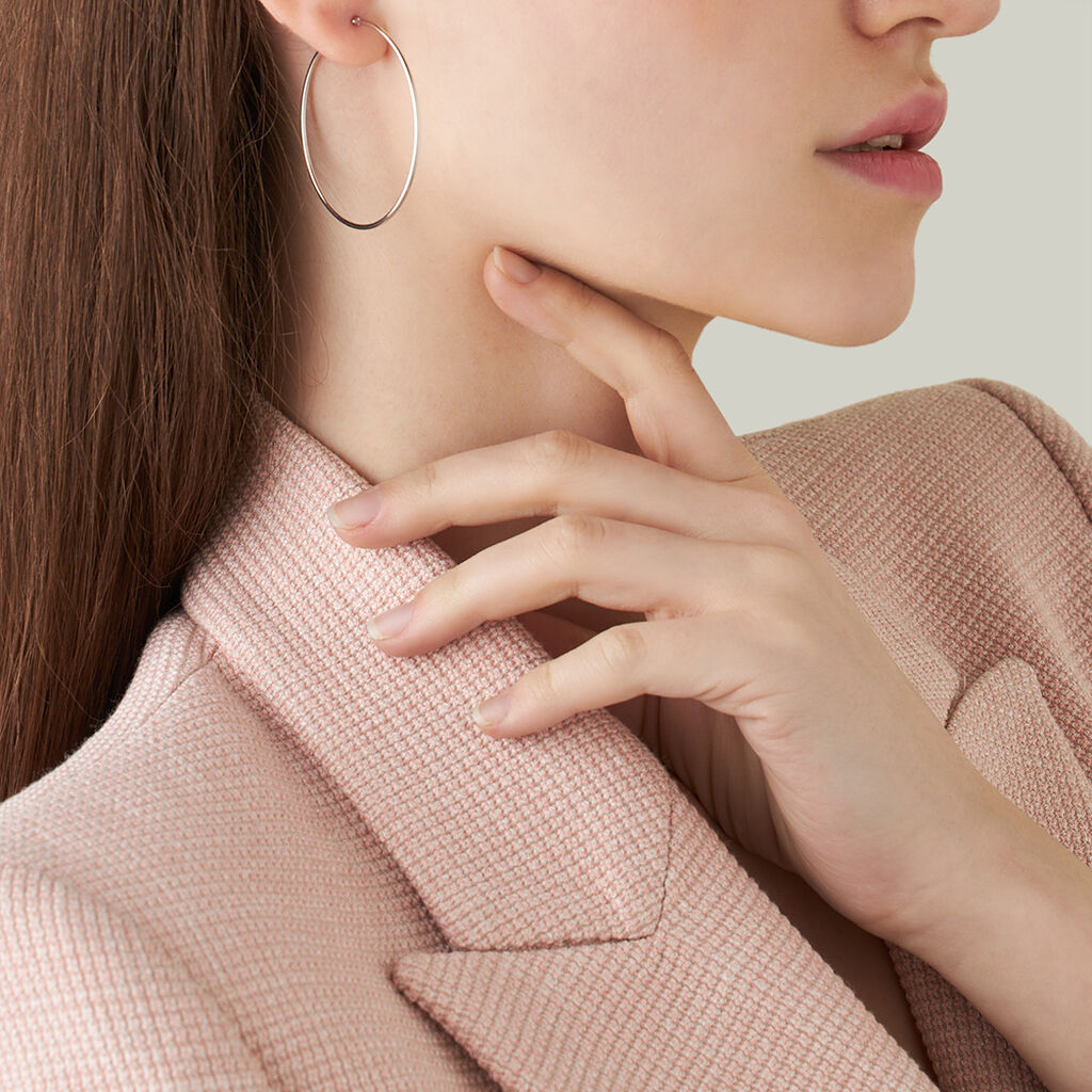 Orecchini A Cerchio Silver Collection Argento Rodiato - Orecchini a Cerchio Donna | Stroili