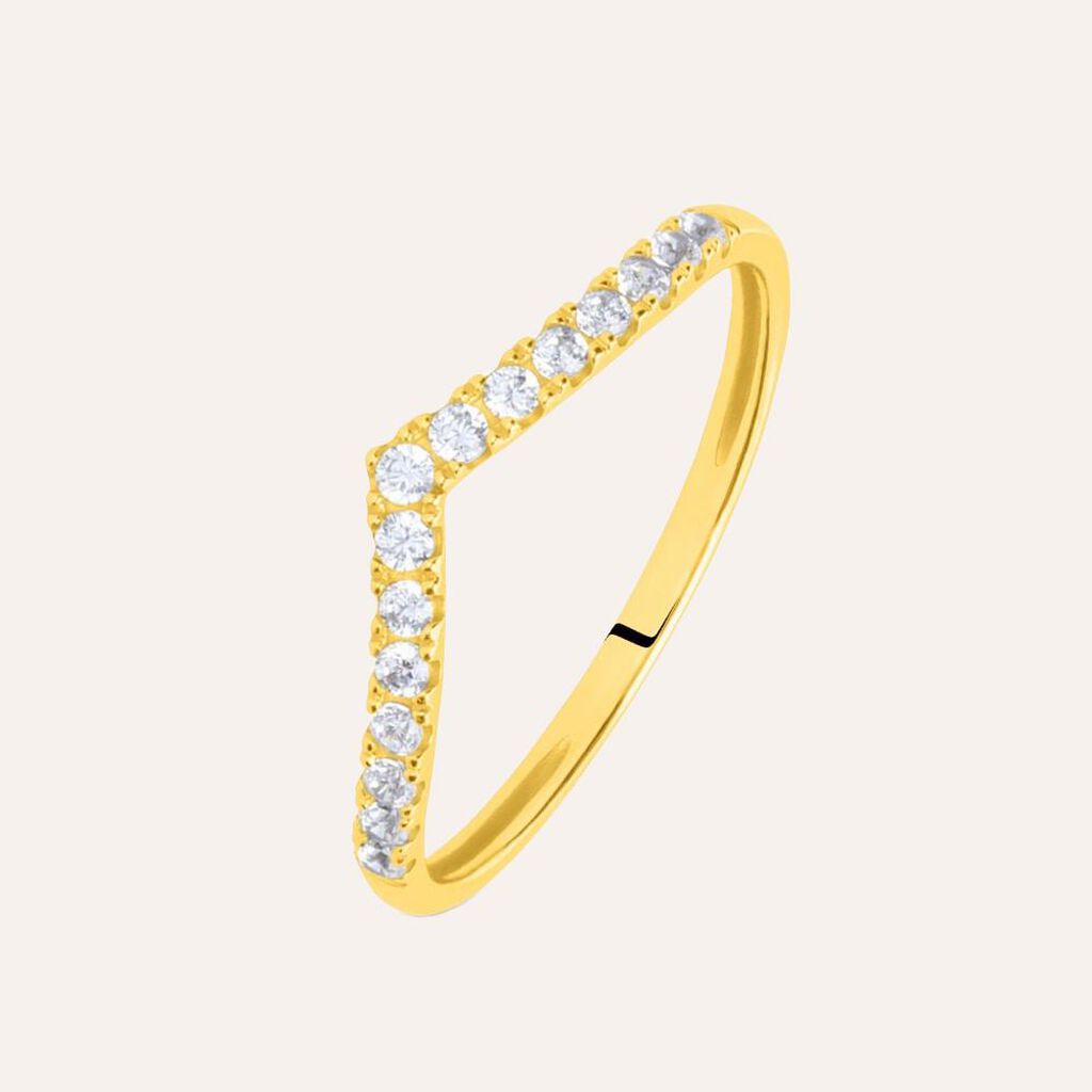 Anello Fantasia Claire Oro Giallo Cubic Zirconia