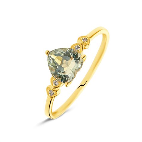 Anello Solitario Amélie Oro Giallo Ametista Cubic Zirconia - Anelli con Pietre Donna | Stroili