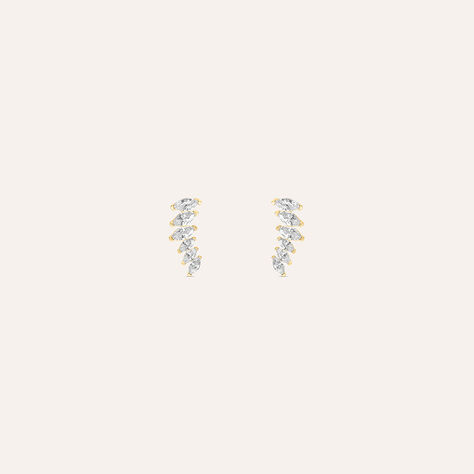 Orecchini Lobo Bon Ton Oro Giallo Cubic Zirconia - Orecchini a Lobo Donna | Stroili