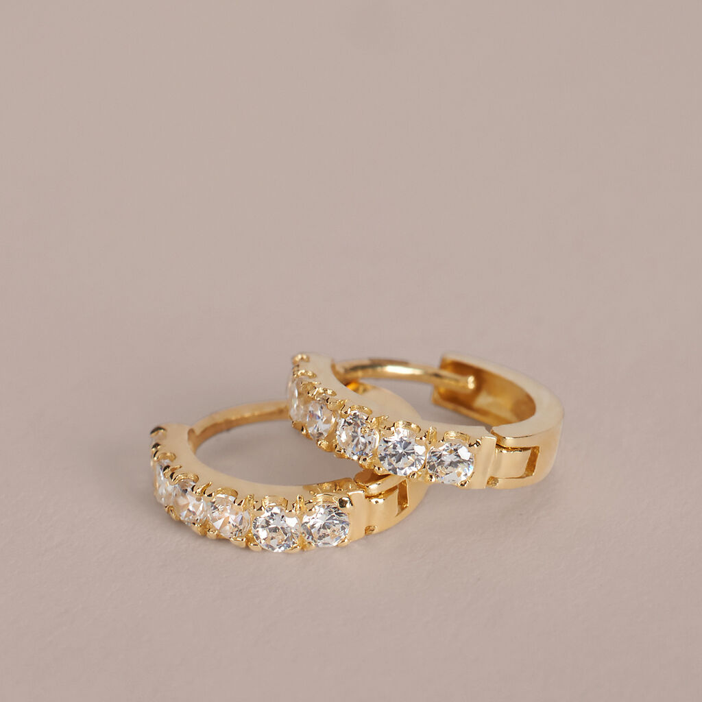 Orecchini A Cerchio Toujours Oro Giallo Cubic Zirconia - Orecchini a Cerchio Donna | Stroili