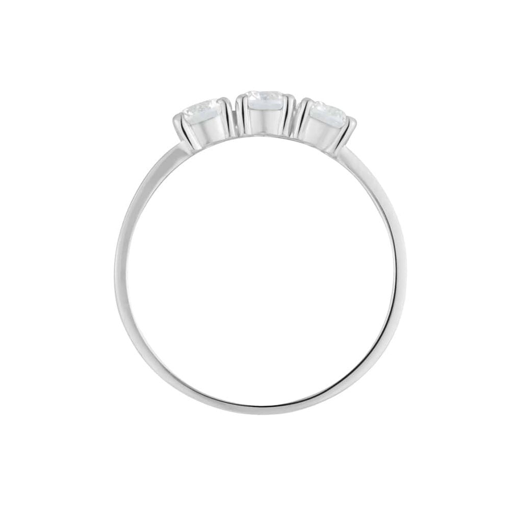 Anello Trilogy Claire Oro Bianco Cubic Zirconia - Anelli con Pietre Donna | Stroili