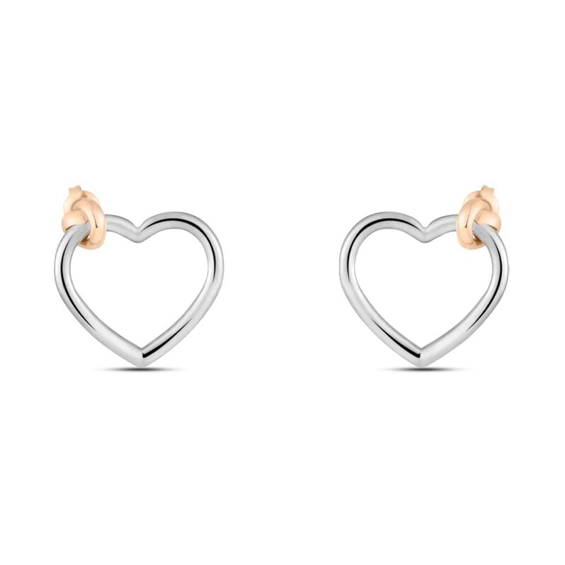 Orecchini Pendenti Sunrise Acciaio Bicolore Bianco / Rosa - Orecchini Pendenti Donna | Stroili