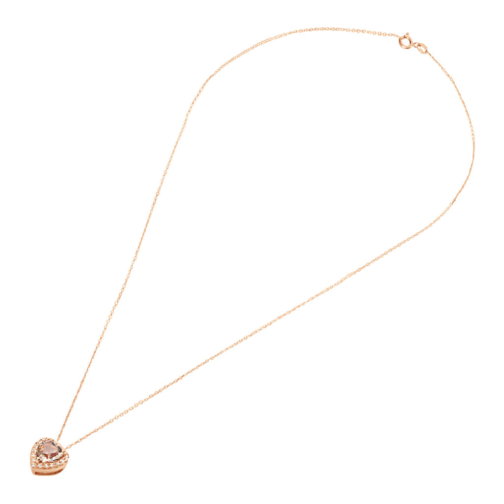 Collana Jasmine Oro Rosa Morganite Diamante - Collane Donna | Stroili