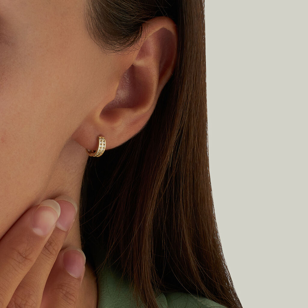 Orecchini A Cerchio Toujours Oro Giallo Cubic Zirconia - Orecchini a Cerchio Donna | Stroili
