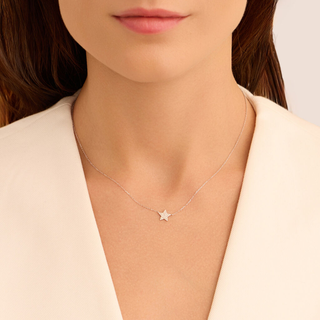 Collana Sophia Oro Bianco Diamante