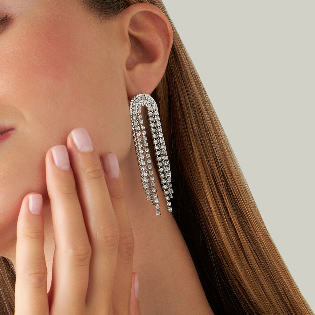 Orecchini Pendenti Romantic Shine Ottone Cristallo - Orecchini Pendenti Donna | Stroili