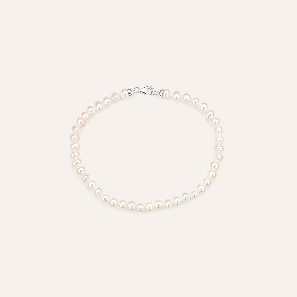 Bracciale Gabrielle Oro Bianco Perla D'Acqua Dolce