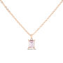 Collana Punto Luce Violet Ottone Rosa Cristallo