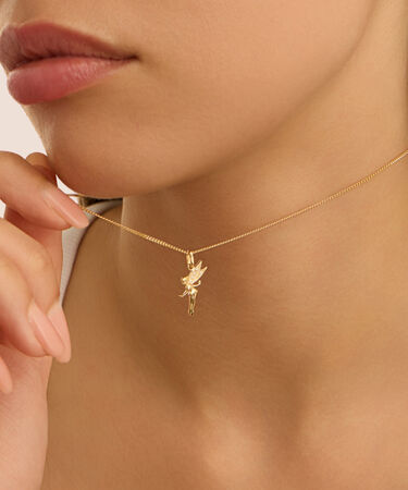 Pendente Po&egrave;me Oro Giallo Cubic Zirconia