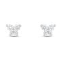 Orecchini Lobo Bon Ton Oro Bianco Cubic Zirconia