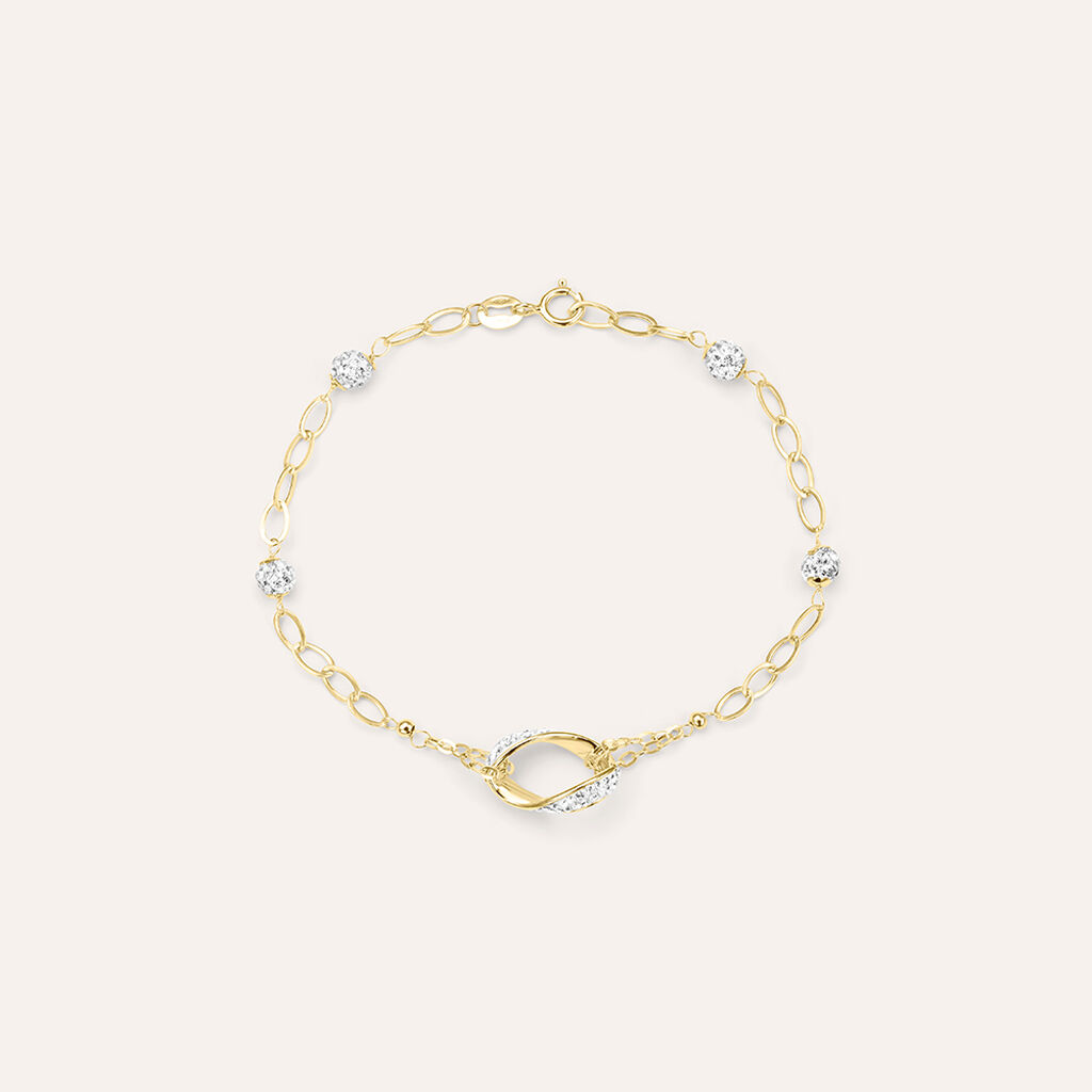 Bracciale Crystal Gold Oro Giallo Cristallo