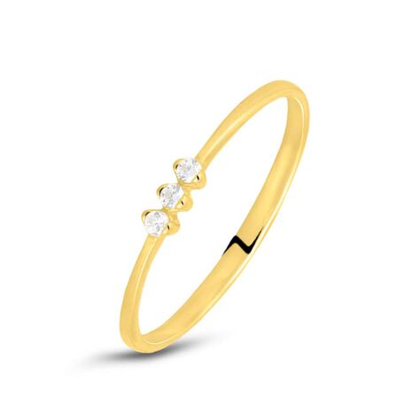 Anello Trilogy Claire Oro Giallo Cubic Zirconia - Anelli con Pietre Donna | Stroili