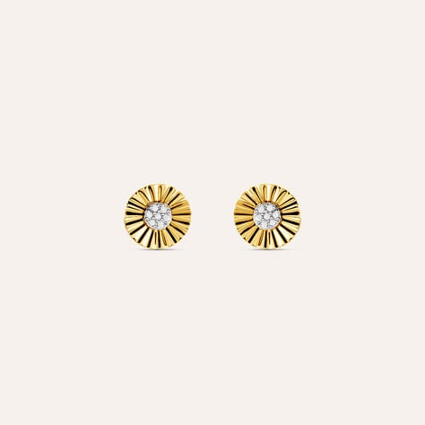 Orecchini Lobo Claire Oro Giallo Cubic Zirconia - Orecchini a Lobo Donna | Stroili