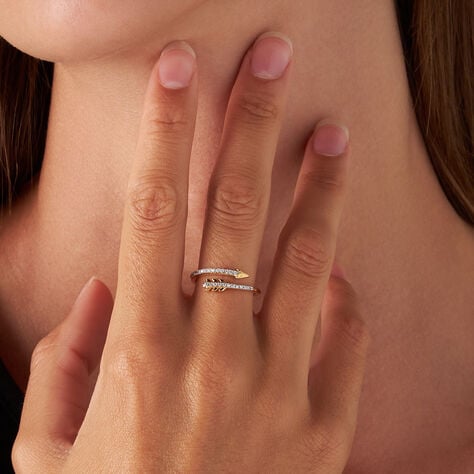Anello Contrarie Golden Dream Placcato Oro Giallo Cubic Zirconia - Anelli con Pietre Donna | Stroili