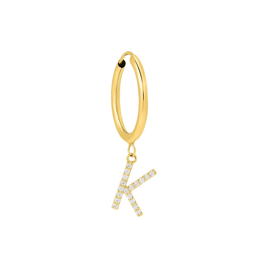 Mono Orecchino A Cerchio Toujours Oro Giallo Cubic Zirconia - Mono Orecchino Donna | Stroili