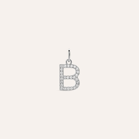 Pendente Poème Oro Bianco Cubic Zirconia - Ciondoli Donna | Stroili