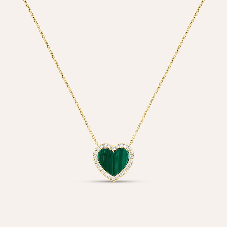 Collana Beverly Oro Giallo Malachite Cubic Zirconia - Collane Donna | Stroili
