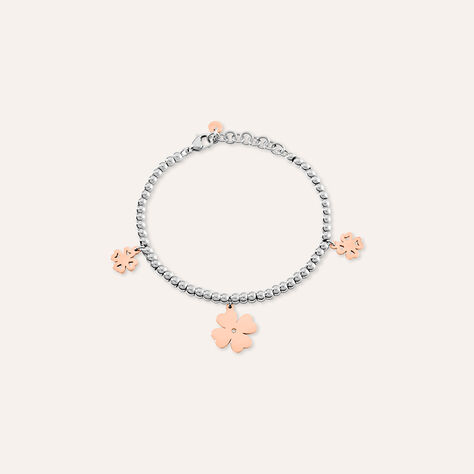 Bracciale Sunrise Acciaio Bicolore Bianco / Rosa Cristallo - Bracciali Donna | Stroili